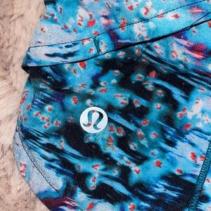 Lululemon Blue and Red Patterned Leggings